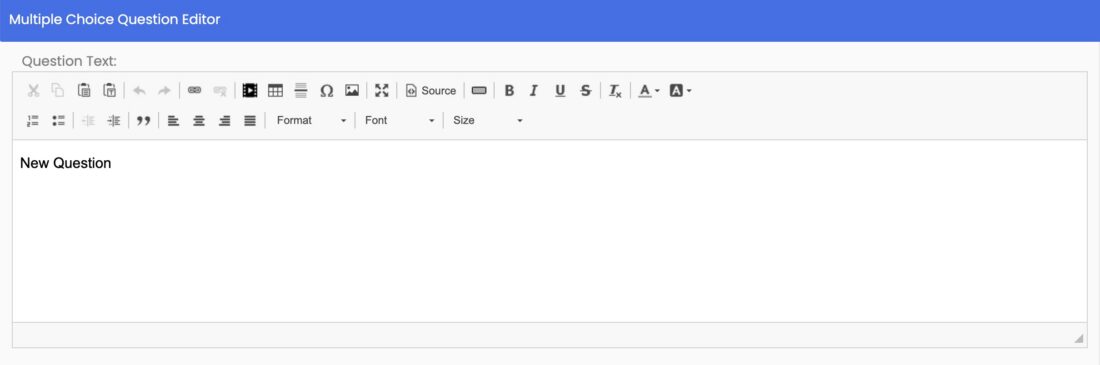 Multiple Choice Question Editor