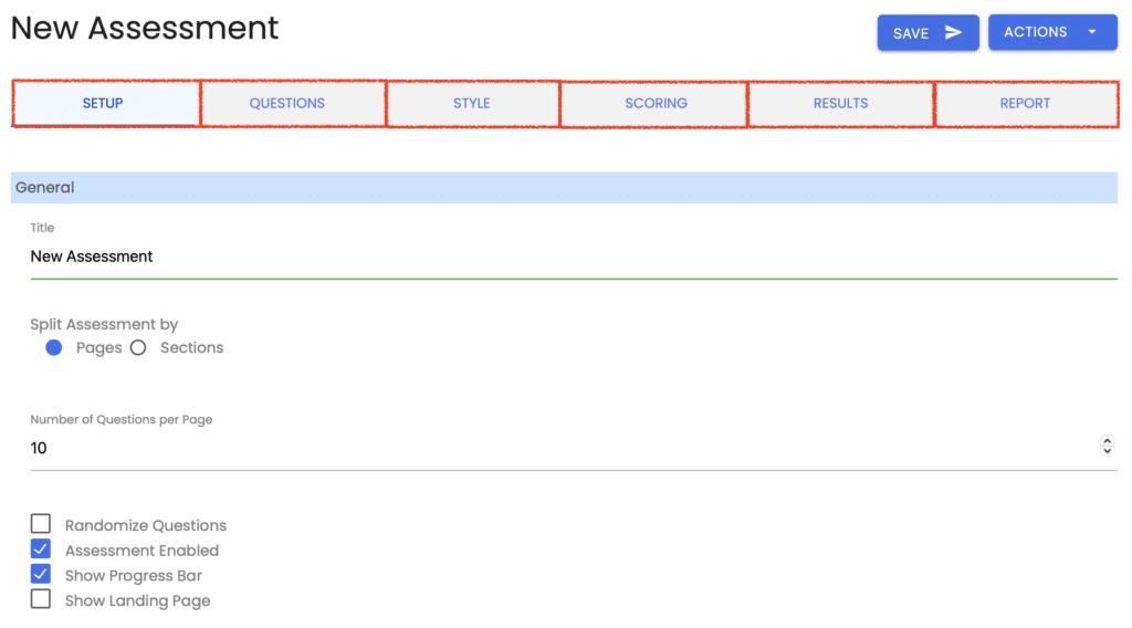 First Look at the Assessment Editor