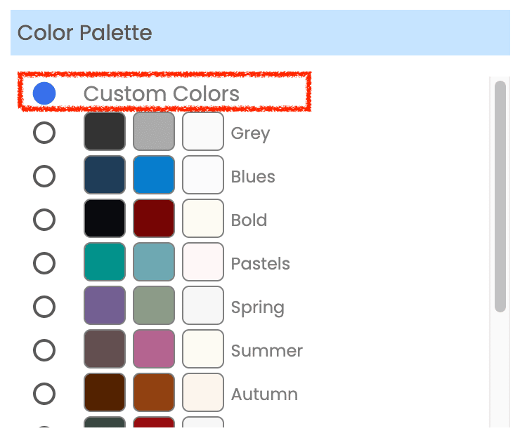 Set Custom Assessment Colors