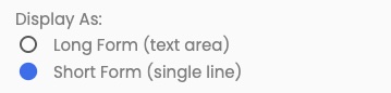 Text Entry Display Style