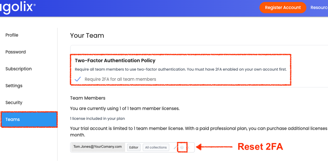 Agolix Two-Factor Authentication (2FA)