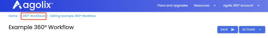 360 workflows page