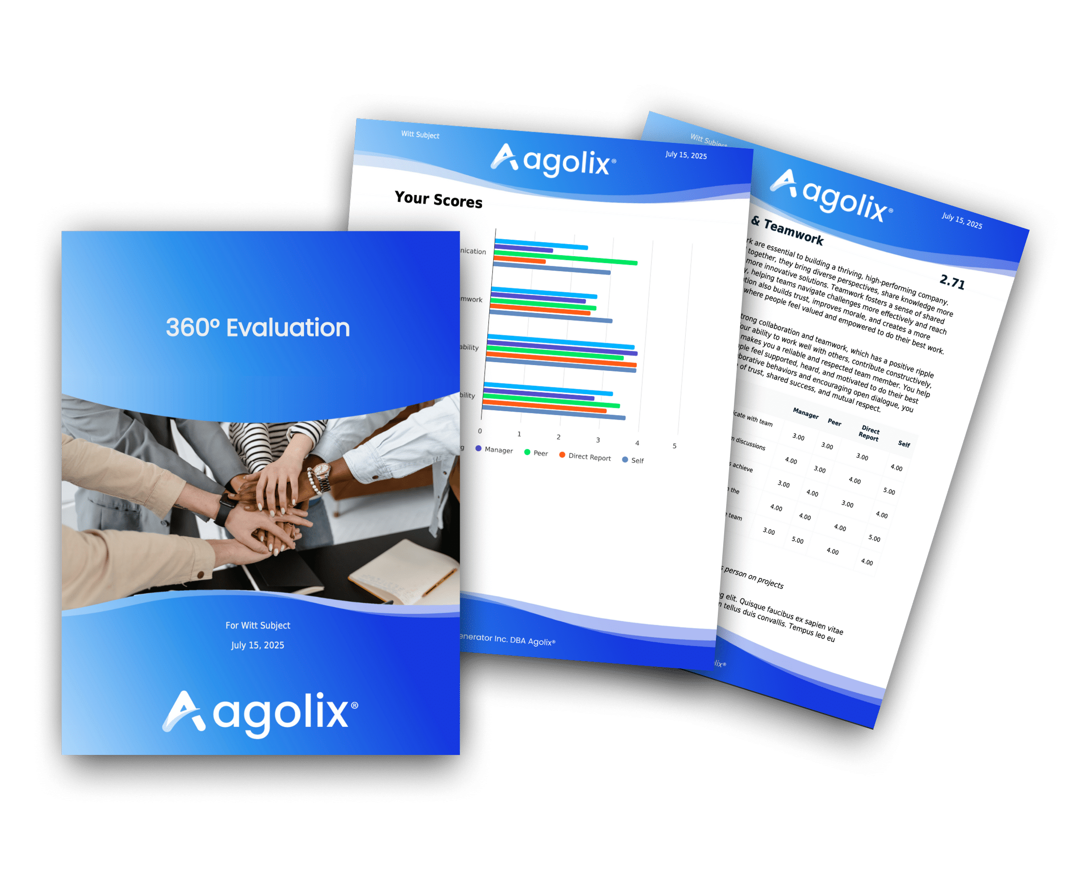 Agolix 360 Degree Assessment Sample PDF Report