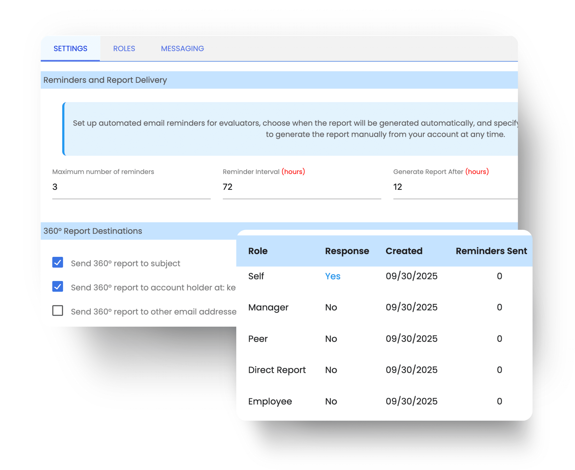 360 Degree Assessment Automated Reminders - Agolix