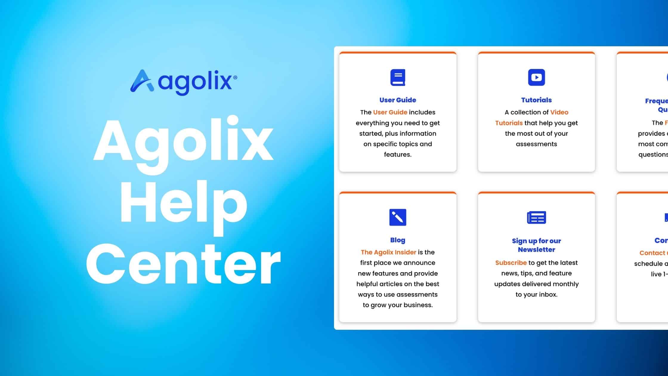 Agolix Help Center and Assessment Generation Resources